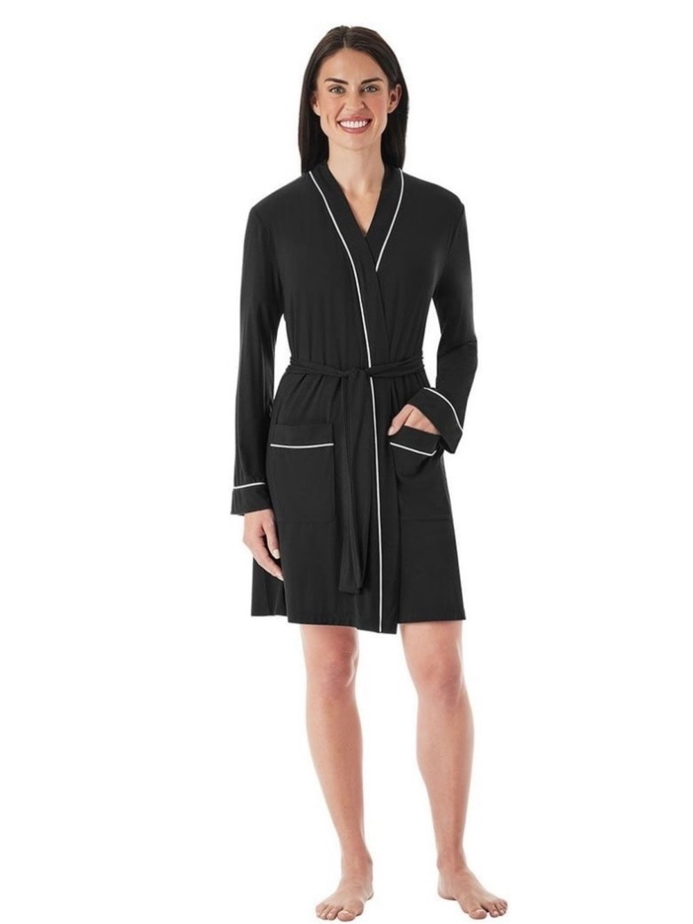 โค๏ธNEW!!!โค๏ธ Members Mark Women's Short Robe. Soft stretch fabric.